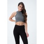 Kadın Kaşkorse Crop Atlet Gri