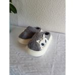 Kadın Kedili Peluş Rahat Ev Terliği 25BNT133 - Gri