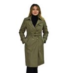Kadın Kemerli Trençkot K3064 BGL-ST03286 YEŞİL XL