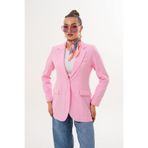 Kadın keten ceket (pembe, S)