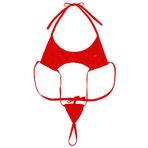 Kadın Kırmızı Bikini Tarzı Seksi Fantezi Gecelik İç Çamaşırı
