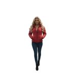 Kadın Kırmızı Şişme Mont – Dik Yaka Fermuarlı, Kapitone Detaylı, Kışlık Outdoor Mont (KIRMIZI, XL)