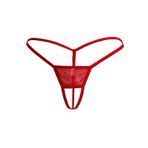 Kadın Kırmızı Transparan Açık Açık Fantazi String