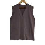 Kadın Kısa Cepli Düğmeli Penye Anne Yelek (vizon, 2xl)