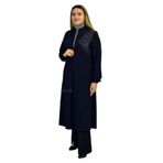Kadın Kışlık Cepli Fermuarlı Kap Tunik BGL-ST03269 LACİVERT 52