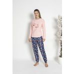 Kadın Kışlık Love Desenli Termal Pijama Takımı 2XL