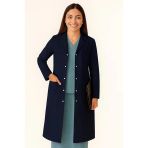 Kadın Klasik Yaka Alpaka Kumaş Slim Fit Önlük, Doktor, Öğretmen, Hemşire, Stajyer, Çalışma Önlüğü