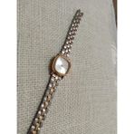 Kadın Kol Saati Koyu Kahve Kordon Retro Still Marka Model Vintage Oval Zincir Gold Kasa 0021 - 20 cm