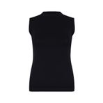 Kadın Kolsuz Likralı Pamuklu Yarım Balıkçı Body Siyah XL