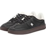 Kadın Kontrast Topuklu Monogram Logolu Sneaker - Siyah