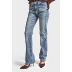 Kadın Kot Rengi 4w5-32 Düşük Bel Straight Fit %100 Koton Denim Jean