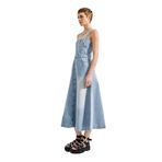 Kadın Kot Rengi Maxi Boy A Tipi Kesim Denim Elbise Kot Rengi 34