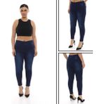 Kadın Kot Tayt Pantolon - Lacivert - 7XL