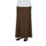 Kadın Kumaş Lastikli Kemer Balık Model Zincir Dikişli Etek BGL-ST04203 A.KAHVE 42