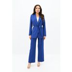 Kadın Kuşaklı Ceket Pantolon Takım 9004-24