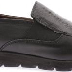 Kadın Lastik Detaylı Comfort Ayakkabı Siyah Kroko Rugan 8417103