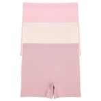 Kadın Lazer Kesim Dikişsiz Kadın Boxer Külot 3 Lü Paket Yüksek Bel Polyester EKRU