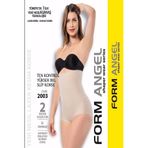 Kadın Lazer Kesim Yüksek Bel Slip Korse 2 Beden Inceltme Garantili, TEN, 2XL, BKRSAR201803014101800