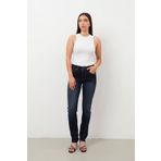 Kadin Likrali Straight Jean Pantolon Lacivert