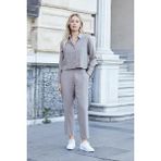 Kadın Likrasız Modal Kumaş Uzun Kol Hafif Kısa Gömlek-Duman - XL