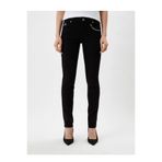 Kadın Logo ve Gül Baskılı Skinny Siyah Pantolon 74HAB5K6 CDW00-909