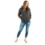 Kadın Marka Bayrak Logolu Sabit Kapüşonlu Kapitone Dolgulu Siyah Mont DW0DW21617 BDS XS