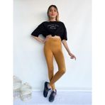 Kadın Metalik Hardal Disco Tayt