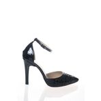 Kadın Moda Ayna Desenli Lazer Kesim Stiletto Klasik Ayakkabı Topuklu Nişan Gece Abiye Ayakkabı