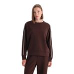 KADIN MODAL BİYE DETAYLI SWEATSHIRT Kahverengi