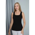 Kadın Modal Kalın Askı Siyah Atlet C2T1N0O108 - 2XL