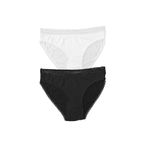 Kadın Modal Normal Bel Bikini Dantelli Slip Likralı Külot 2'li -3032