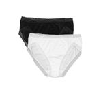Kadın Modal Normal Bel Bikini Dantelli Slip Likralı Külot 2'li -3051