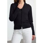 Kadın Modern Tarz Slim Dik Yaka Regular Triko Hırka