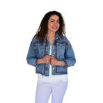Kadın Nakışlı Kot Gömlek BGL-ST04245 MAVİ M