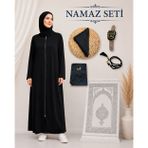 Kadın Namaz Seti Fermuarlı Namaz Elbisesi Seccade Örtü Yasin Tesbih Zikirmatik