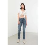 Kadın Normal Bel Likralı Slim Fit Jean Pantolon Mavi