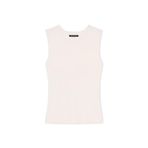 Kadın Normal Kalıp Kolsuz Dokuma Kumaş Ekru T-Shirt XW002361 AF14668-U1003