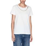 Kadın Normal Kalıp Logo Baskılı Yuvarlak Yaka Pamuklu Kısa Kollu Beyaz T-Shirt XW002329 AF10356-U0002