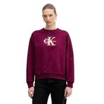 Kadın Normal Kalıp Pamuklu Logo İşlemeli Uzun Kollu Mor Sweatshirt LV047E825G-2E5