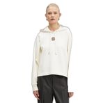 Kadın Normal Kesim Kapüşonlu Pamuklu Uzun Kollu Krem Sweatshirt 50537934-119