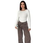 Kadın Omuz Açık Fit Bluz – Burgundy Glow, beyaz, l