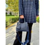 Kadın Orijinal Just Polo Yeni Sezon 3 Bölmeli Yumuşak Deri Şık El ve Omuz Çantası Shopper 22 x 18 cm - Lacivert
