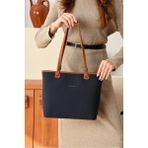 Kadın Orijinal Just Polo Yeni Sezon Büyük Boy Lüks El Çantası Shopper Ebat : 25 x 30 cm - Lacivert - Taba