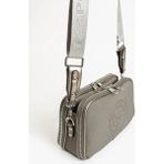 Kadın Orijinal Just Polo Yeni Sezon Lakos Kumaş Lüks Omuz Çantası Shoulder Bag 16 x 26 cm - Gri