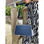 Kadın Orijinal Just Polo Yeni Sezon Lakos Kumaş Lüks Omuz Çantası Shoulder Bag 16 x 26 cm - Lacivert - Taş