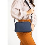 Kadın Orijinal Just Polo Yeni Sezon Lakos Kumaş Lüks Omuz Çantası Shoulder Bag 16 x 26 cm - Mavi