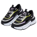 Kadın Ortopedik Sneaker, Kalın Tabanlı Platform Ayakkabı, 3 cm Taban Yüksekliği Çift Bağcıklı Tam Kalıp Günlük Yürüyüş (Siyah, EU Ayakkabı Beden Sistemi, Yetişkin, Kadın, Sayısal, Geniş, 40)