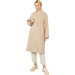 Kadın Oversize Astarsız Kaşe Kaban - Toprak - 2