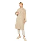 Kadın Oversize Astarsız Kaşe Kaban