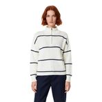 Kadın Oversize Basic Dokulu Uzun Kollu Fermuarlı Dik Yaka Selanik Örgü Triko Kazak Kaliteli -Ekru-001-XS